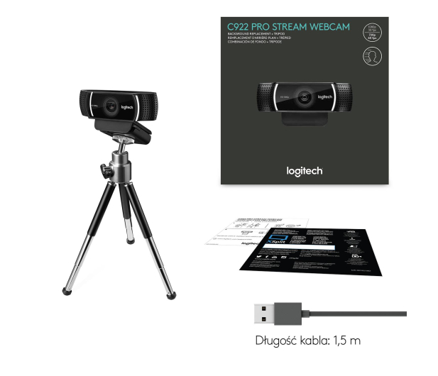 LOGITECH C922 Pro Strea m Webcam 960-001088 - 326684 - zdjęcie 16